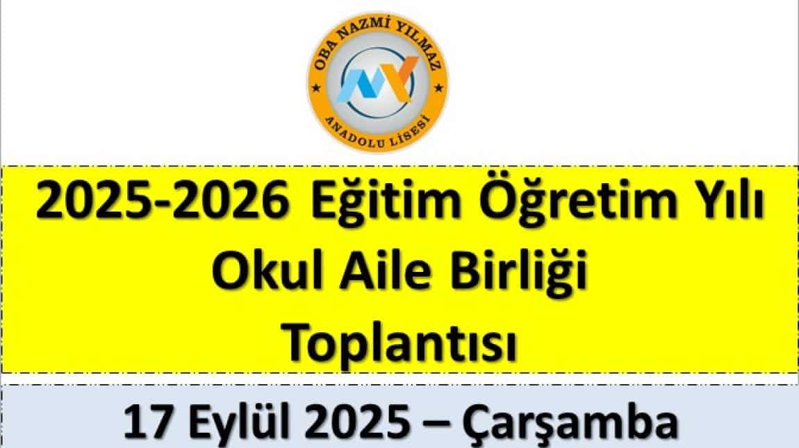 2025-2026 Okul Aile Birliği Toplantı Duyurusu